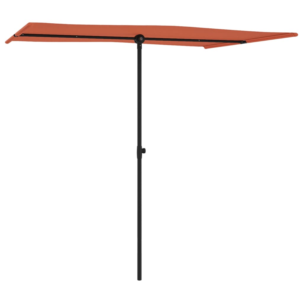 Parasol met aluminium paal 2x1,5 m terracottakleurig - AllerleiShop