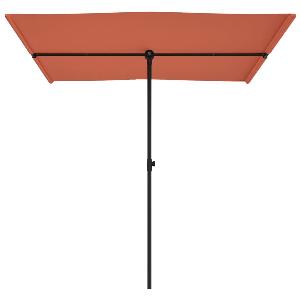 Parasol met aluminium paal 2x1,5 m terracottakleurig - AllerleiShop