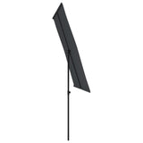 Parasol met aluminium paal 2x1,5 m zwart - AllerleiShop