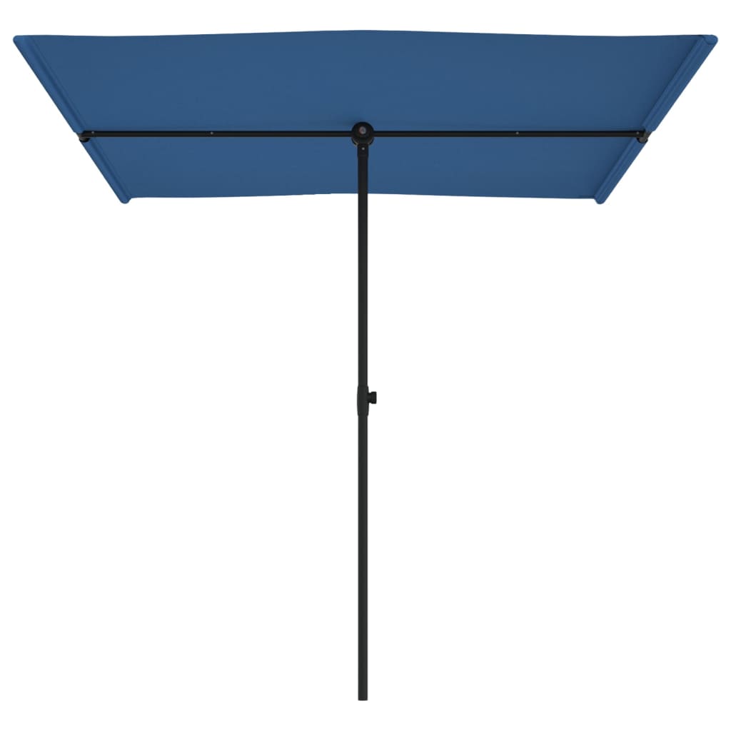 Parasol met aluminium paal 2x1,5 m azuurblauw - AllerleiShop