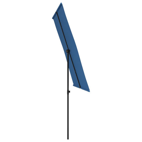 Parasol met aluminium paal 2x1,5 m azuurblauw - AllerleiShop