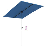 Parasol met aluminium paal 2x1,5 m azuurblauw - AllerleiShop