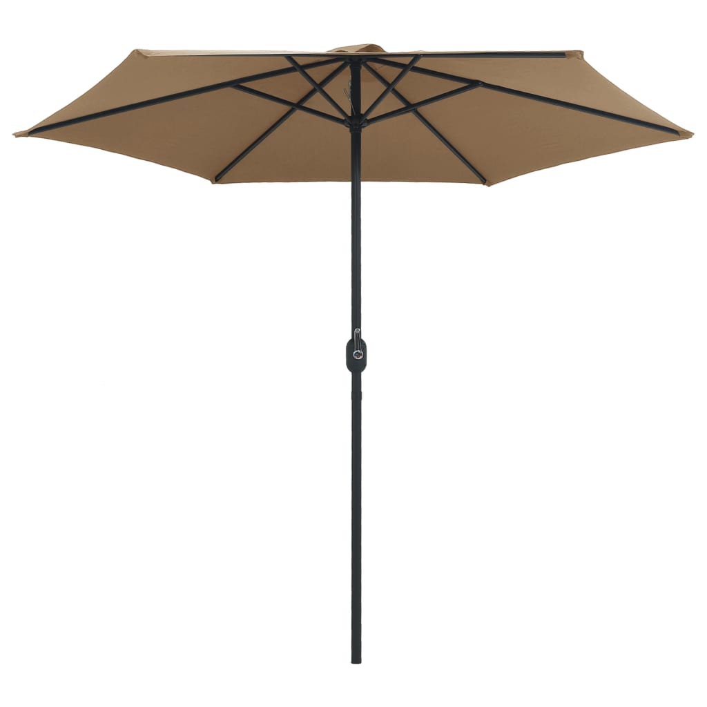 Parasol met aluminium paal 270x246 cm taupe - AllerleiShop