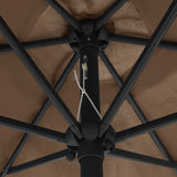 Parasol met aluminium paal 270x246 cm taupe - AllerleiShop