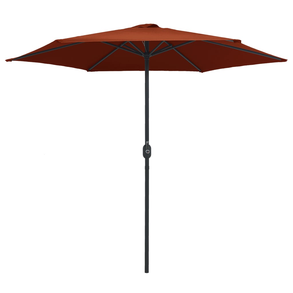 Parasol met aluminium paal 270x246 cm terracottakleurig - AllerleiShop