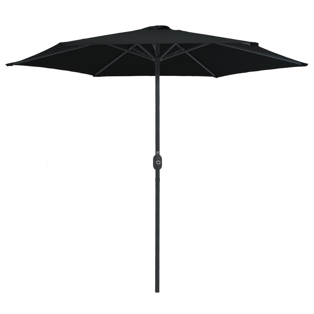 Parasol met aluminium paal 270x246 cm zwart - AllerleiShop