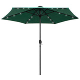 Parasol met LED-verlichting en aluminium paal 270 cm groen - AllerleiShop