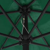 Parasol met LED-verlichting en aluminium paal 270 cm groen - AllerleiShop