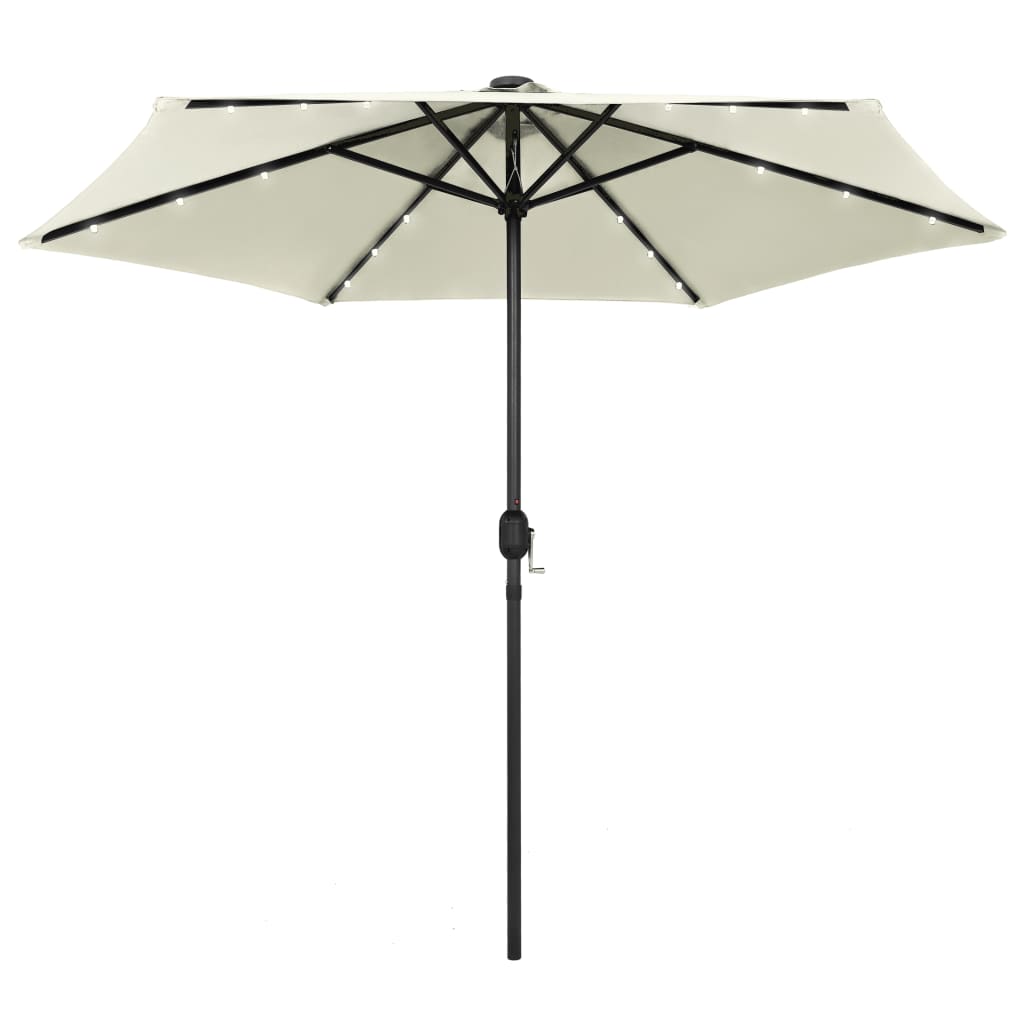 Parasol met LED-verlichting en aluminium paal 270 cm zandwit - AllerleiShop