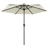 Parasol met LED-verlichting en aluminium paal 270 cm zandwit - AllerleiShop