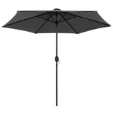 Parasol met LED-verlichting en aluminium paal 270 cm antraciet - AllerleiShop