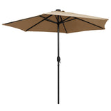 Parasol met LED-verlichting en aluminium paal 270 cm taupe - AllerleiShop