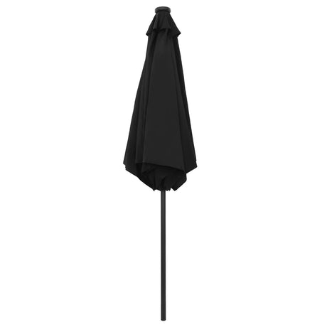 Parasol met LED-verlichting en aluminium paal 270 cm zwart - AllerleiShop