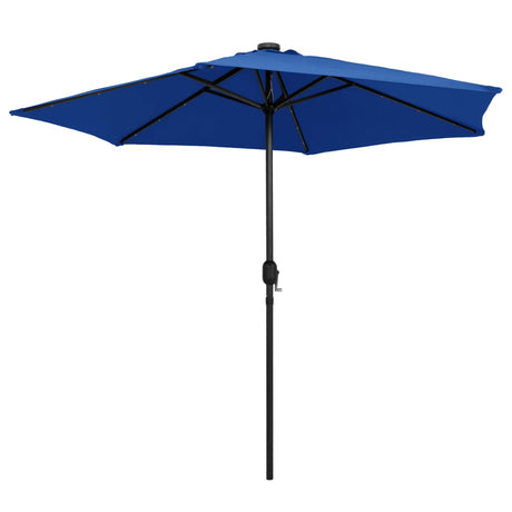 Parasol met LED-verlichting en aluminium paal 270 cm azuurblauw - AllerleiShop