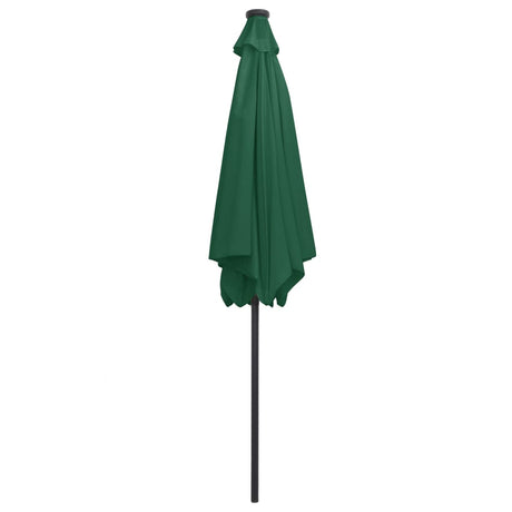 Parasol met LED-verlichting en aluminium paal 300 cm groen - AllerleiShop