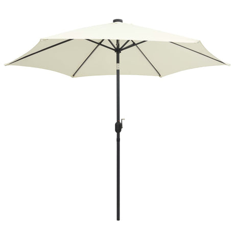 Parasol met LED-verlichting en aluminium paal 300 cm zandwit - AllerleiShop