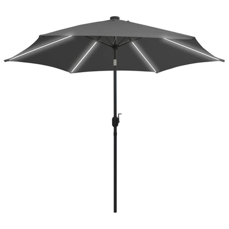 Parasol met LED-verlichting en aluminium paal 300 cm antraciet - AllerleiShop