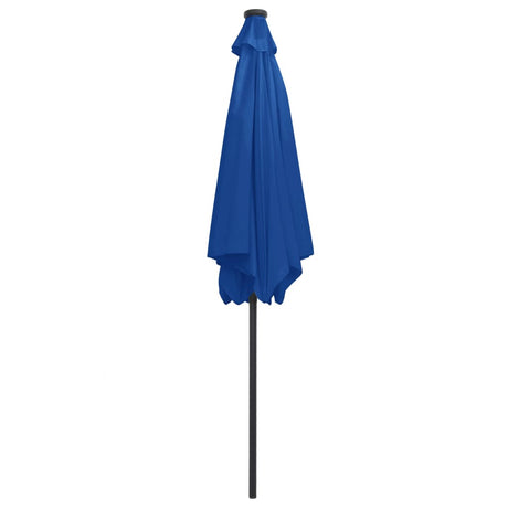 Parasol met LED-verlichting en aluminium paal 300 cm azuurblauw - AllerleiShop