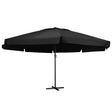 Parasol met aluminium paal 500 cm zwart - AllerleiShop