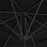 Parasol met aluminium paal 500 cm zwart - AllerleiShop