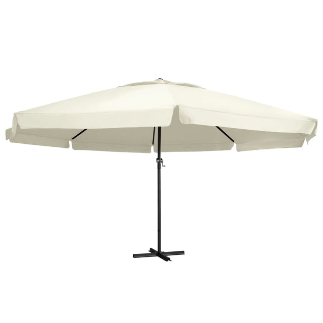 Parasol met aluminium paal 600 cm zandwit - AllerleiShop