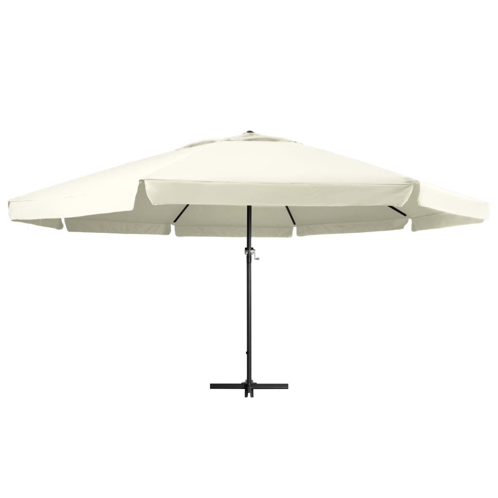 Parasol met aluminium paal 600 cm zandwit - AllerleiShop