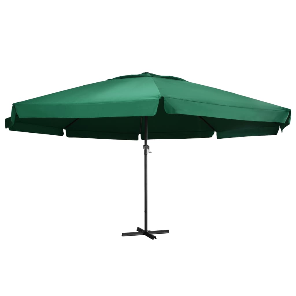 Parasol met aluminium paal 600 cm groen