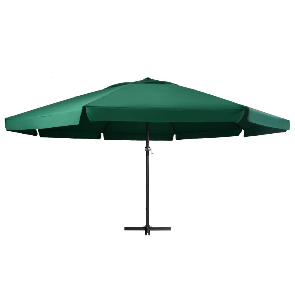 Parasol met aluminium paal 600 cm groen