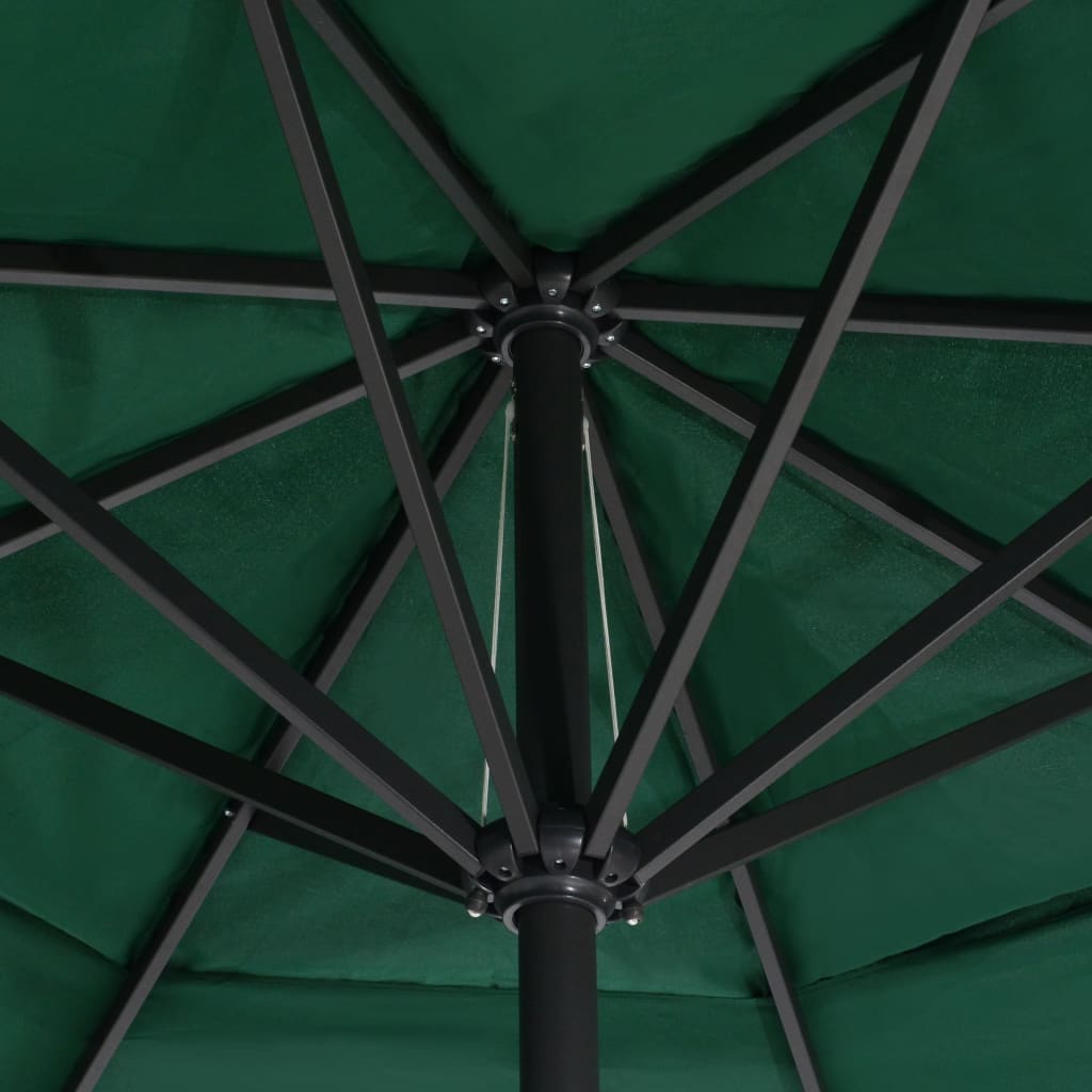 Parasol met aluminium paal 600 cm groen - AllerleiShop