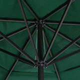 Parasol met aluminium paal 600 cm groen