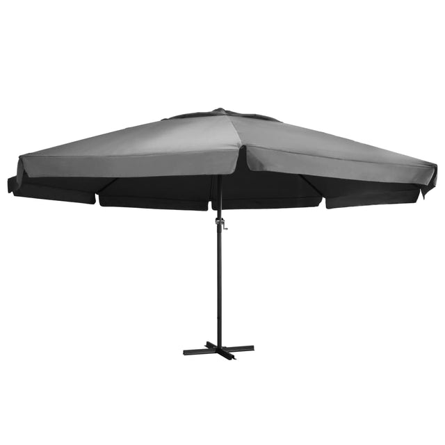 Parasol met aluminium paal 600 cm antracietkleurig - AllerleiShop