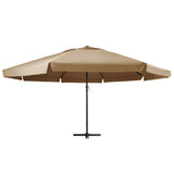 Parasol met aluminium paal 600 cm taupe