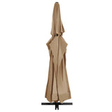Parasol met aluminium paal 600 cm taupe