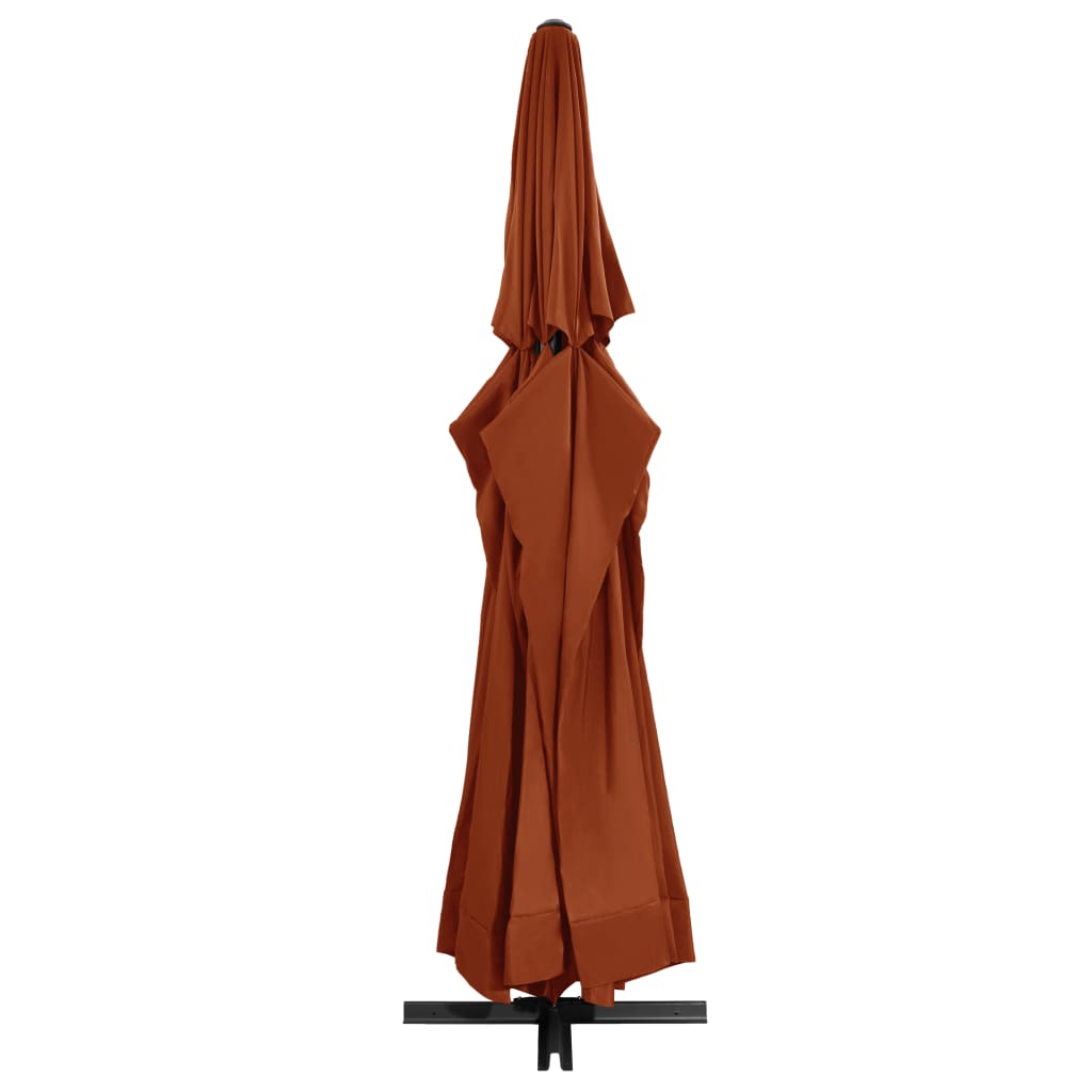 Parasol met aluminium paal 600 cm terracottakleurig - AllerleiShop