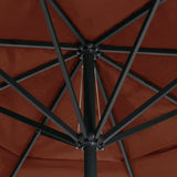 Parasol met aluminium paal 600 cm terracottakleurig - AllerleiShop