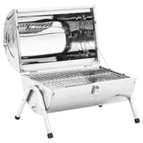 Tafelbarbecue houtskool dubbele roosters roestvrij staal - AllerleiShop