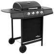 Gasbarbecue-grill met 4 branders zwart - AllerleiShop