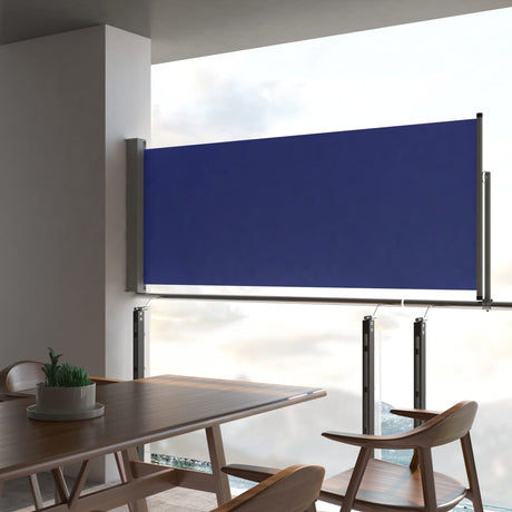 Tuinscherm uittrekbaar 100x300 cm blauw - AllerleiShop