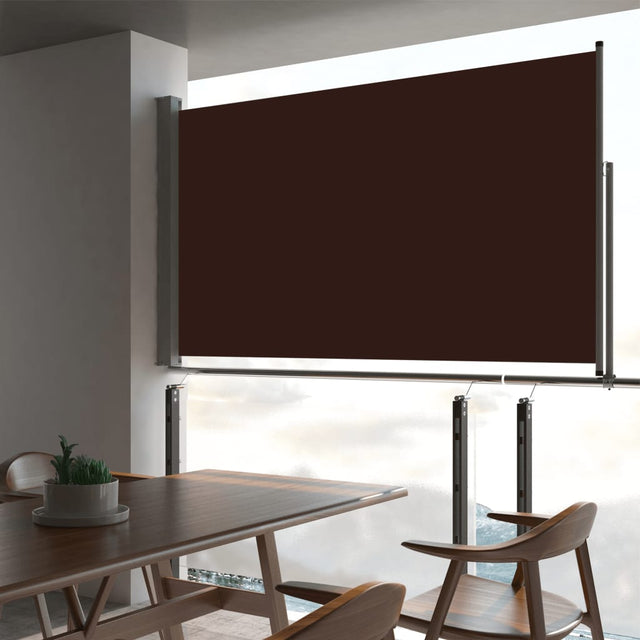 Tuinscherm uittrekbaar 140x300 cm bruin - AllerleiShop