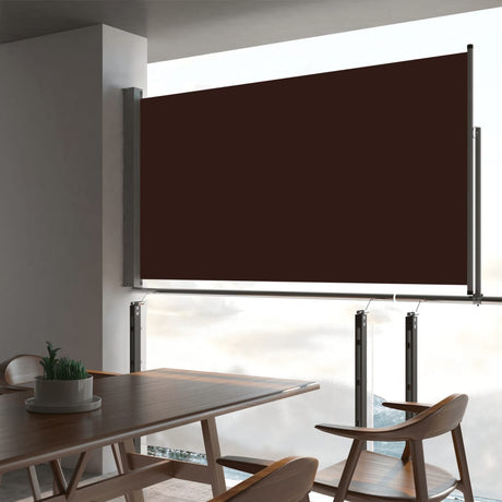 Tuinscherm uittrekbaar 160x300 cm bruin - AllerleiShop