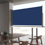 Tuinscherm uittrekbaar 80x300 cm blauw - AllerleiShop