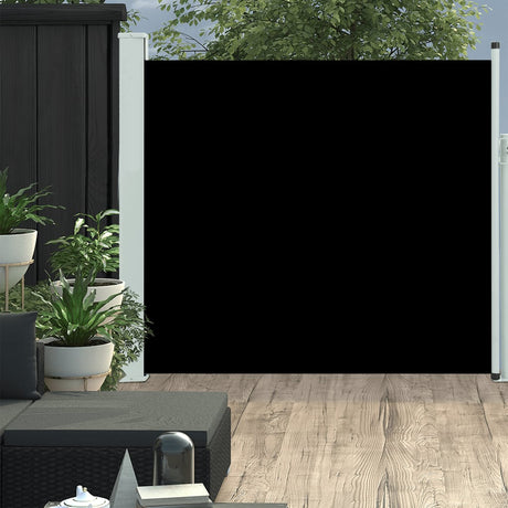 Tuinscherm uittrekbaar 170x300 cm zwart - AllerleiShop