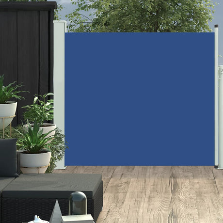 Tuinscherm uittrekbaar 100x300 cm blauw - AllerleiShop