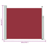 Tuinscherm uittrekbaar 100x300 cm rood - AllerleiShop