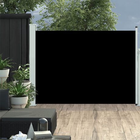 Tuinscherm uittrekbaar 100x500 cm zwart - AllerleiShop