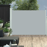 Tuinscherm uittrekbaar 100x500 cm grijs - AllerleiShop