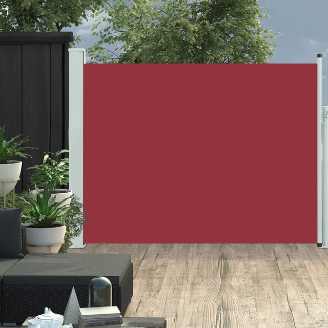 Tuinscherm uittrekbaar 140x500 cm rood - AllerleiShop