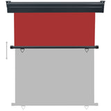 Balkonscherm 145x250 cm rood - AllerleiShop