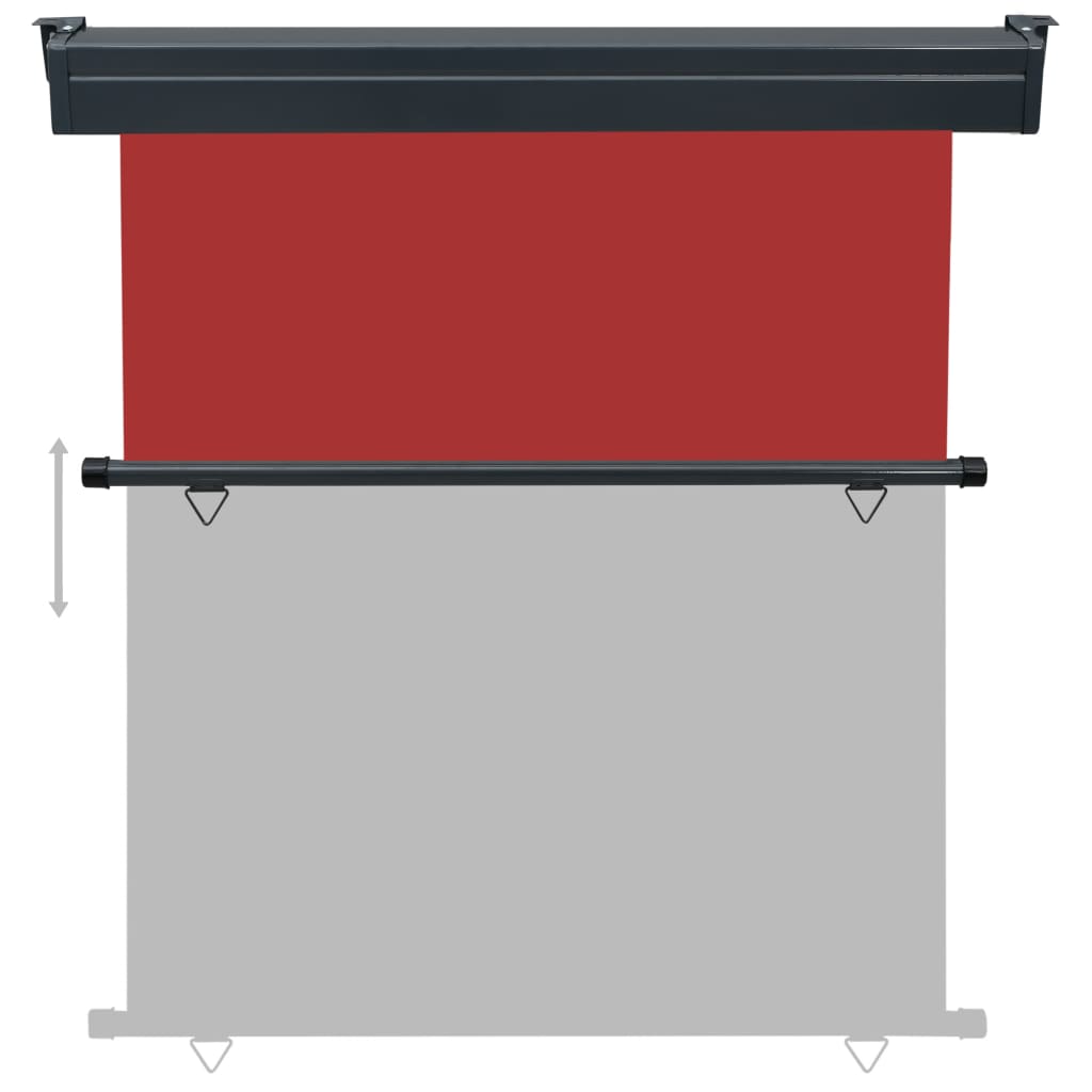 Balkonscherm 165x250 cm rood - AllerleiShop