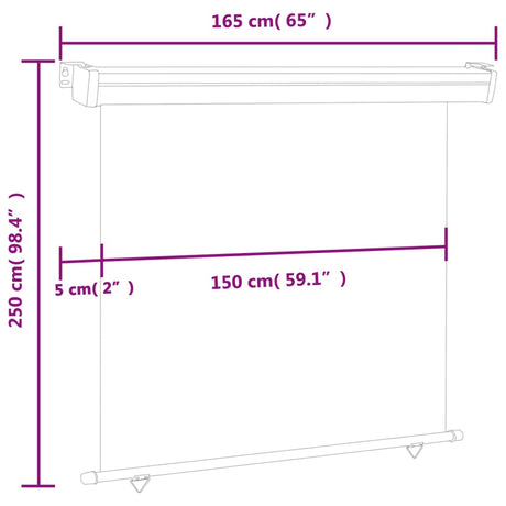 Balkonscherm 165x250 cm grijs - AllerleiShop